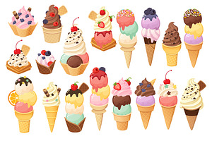 36 Vector Ice Creams.