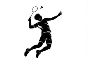 60 Badminton Player Smash Silhouette, a Person Illustration by Amazin_art (Thumbnail 5 of 42)