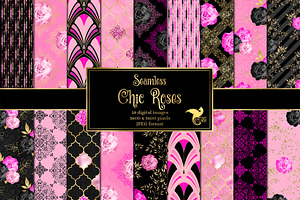 Chic Roses Digital Paper