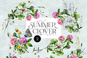 SUMMER CLOVER Watercolor Wildflowers, an Illustration by Inna Sinano (Thumbnail 4 of 17)