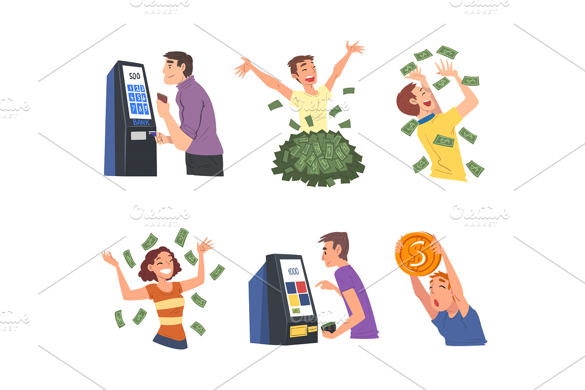 Rich and Wealthy Man and Woman, a Person Illustration by TopVectors