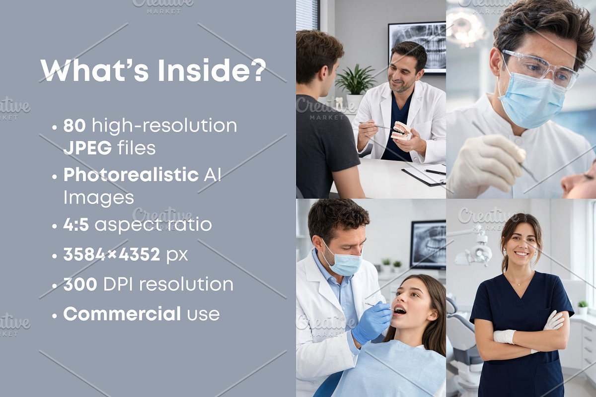 80 Dentist Stock Photo Bundle, a Health & Medical Photo by Selenique Studio (Photo 2 of 10)