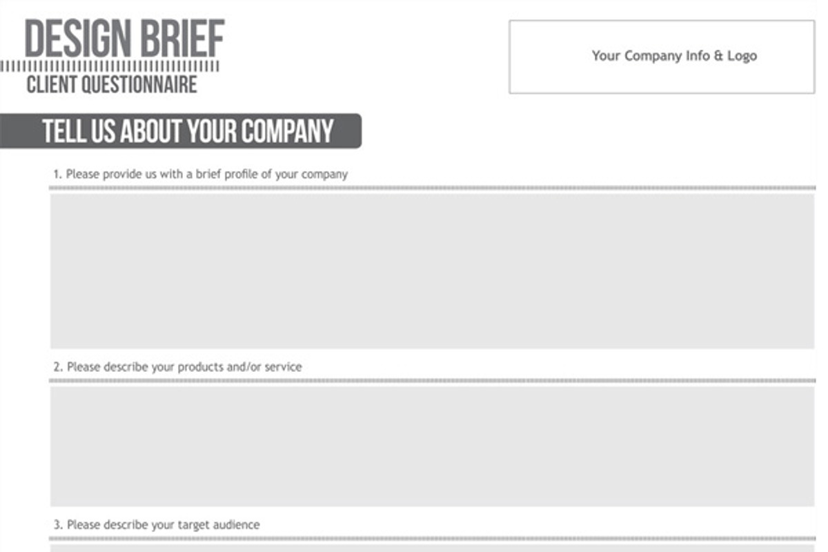 Design Brief Print and Web Template, a Websites & App Template by vandelay
