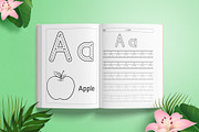 Preschool letter tracing workbook, a Stationery Template by Designmela01 (Thumbnail 3 of 7)