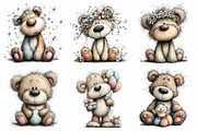 Whimsical Easter Teddy Bear Clipart, an Illustration by Daily.Designs (Thumbnail 8 of 8)