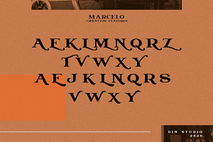 MARCELO-ENGRAVED FONT