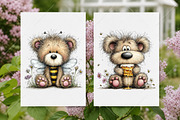 Whimsical Bear and Bees Clipart, a Seasonal Illustration by Canvas Craft (Thumbnail 8 of 10)