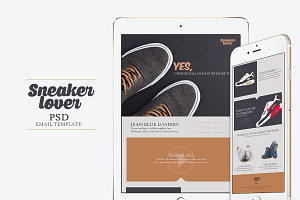 SneakerLover Email Template PSD