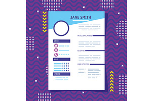 Blue Cv Template