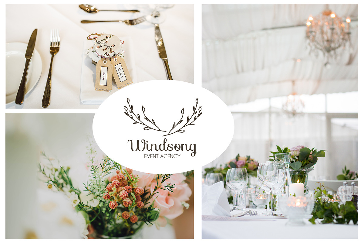 25 premade logo designs, a Branding & Logo Template by Cozy pattern shop (Photo 6 of 7)