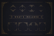 Retro Vector Corner Ornaments, a Decorative Illustration by digiful (Thumbnail 5 of 7)
