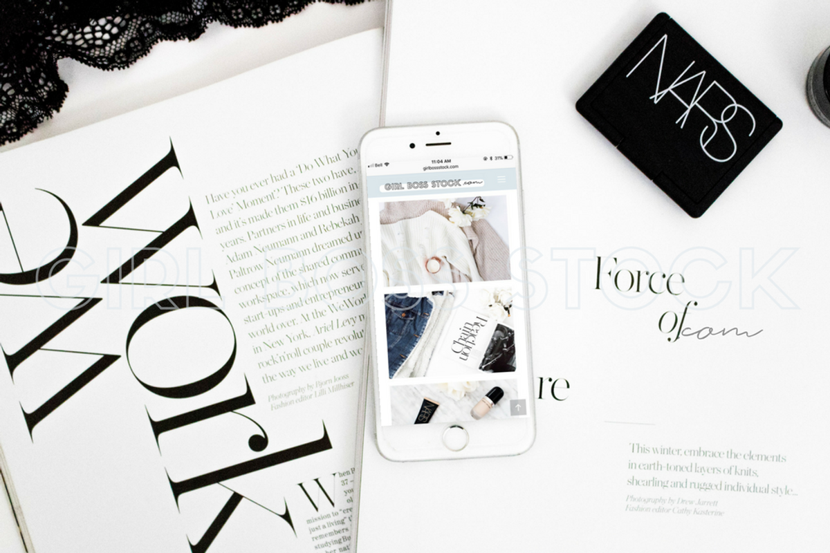 Styled Stock iPhone Mockup PNG, an iPhone Mockup by Girl Boss Stock (Photo 1 of 2)