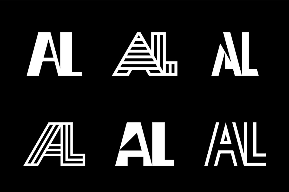 Set of letter AL logos, an Object Graphic by NataliiaVolyk