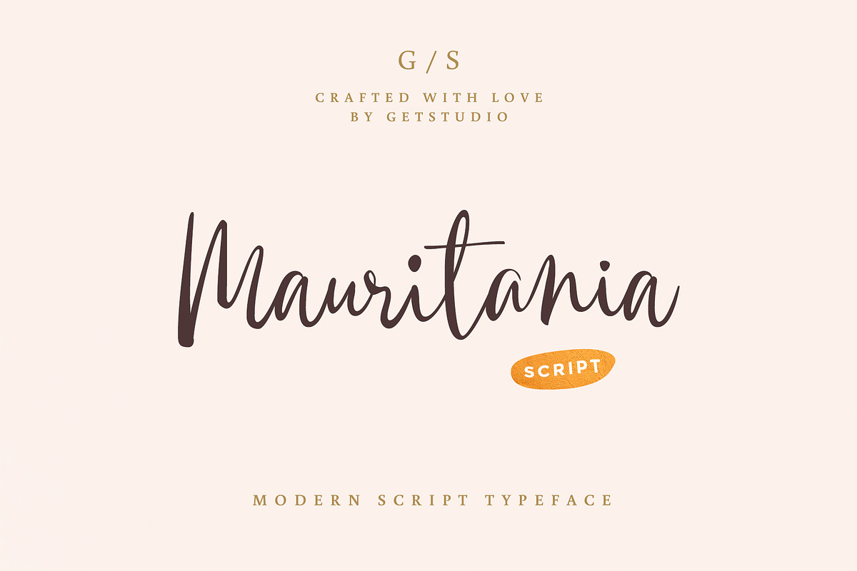 Mauritania, a Script Font by Get Studio (Photo 1 of 10)