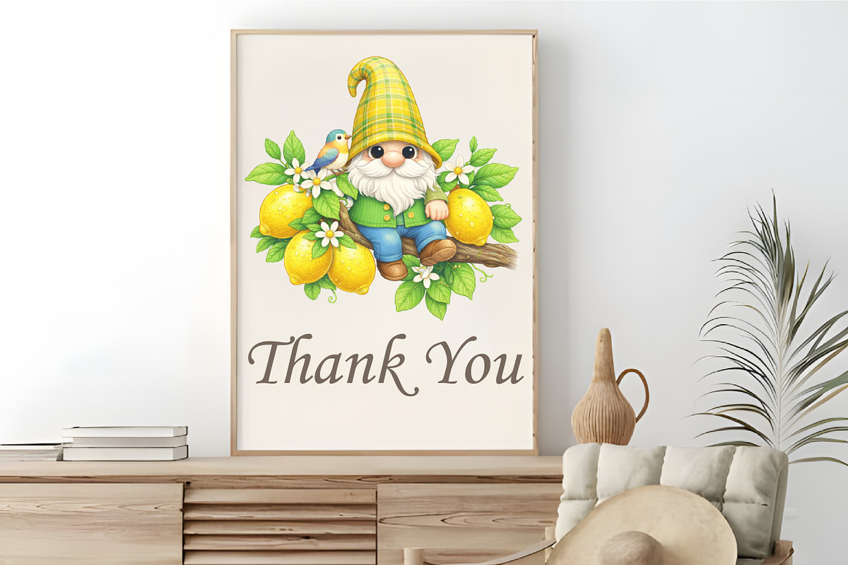 Lemon Gnome Sublimation Clipart, an Illustration by RobertsArt (Photo 4 of 5)