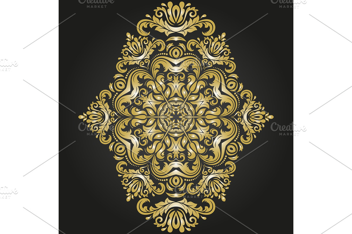 Damask Vector Oriental Pattern, a Decorative Illustration by FineArtStudio (Photo 1 of 3)