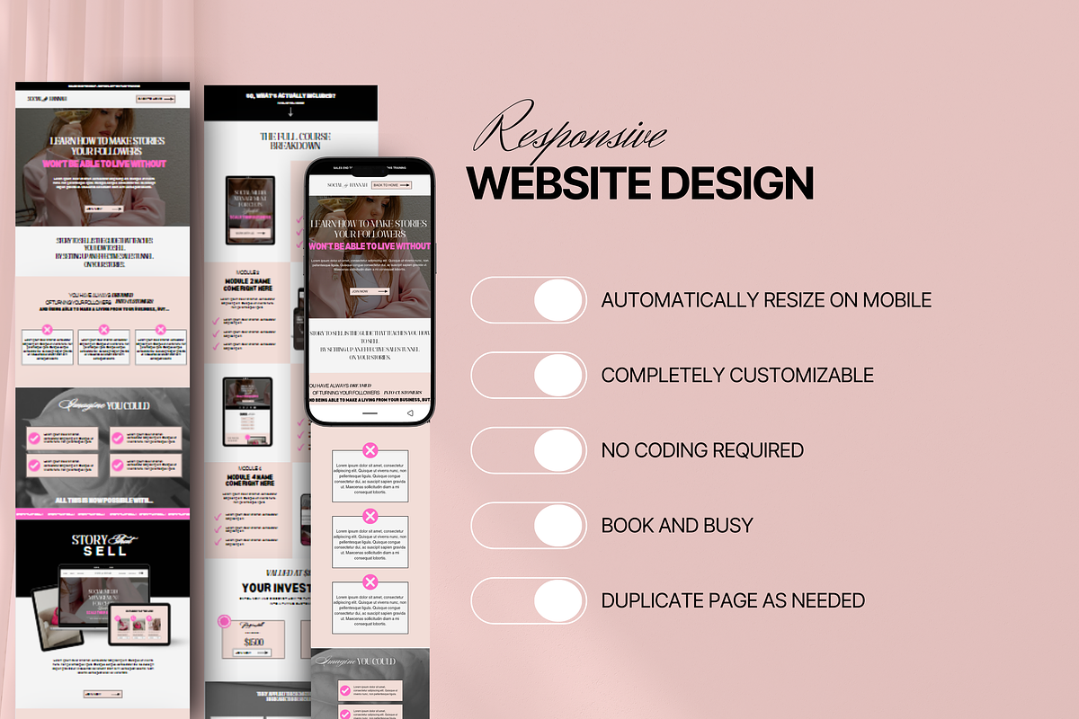 Luxury Canva Sales page website, a Landing Page Template by My Template Studio (Photo 5 of 14)