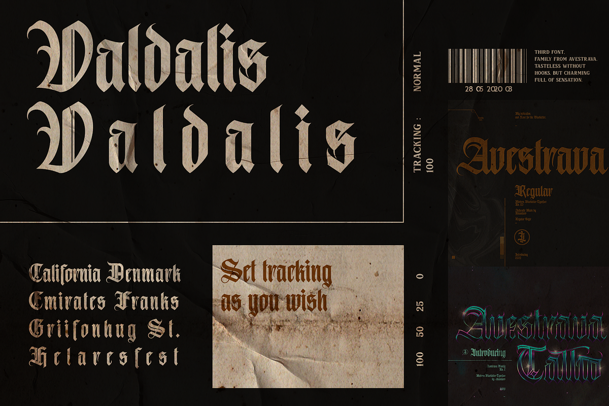 Avestrava Plain, a Blackletter Font by ilhamtaro (Photo 5 of 11)