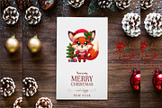 Christmas cute fox. Clipart, PNG., an Animal Illustration by KENO Mascots (Thumbnail 7 of 8)