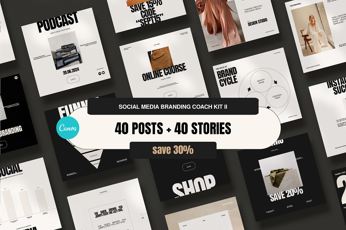 Social Media Branding Coach Kit II, a Social Media Template by Moscovita Studio (Photo 1 of 27)