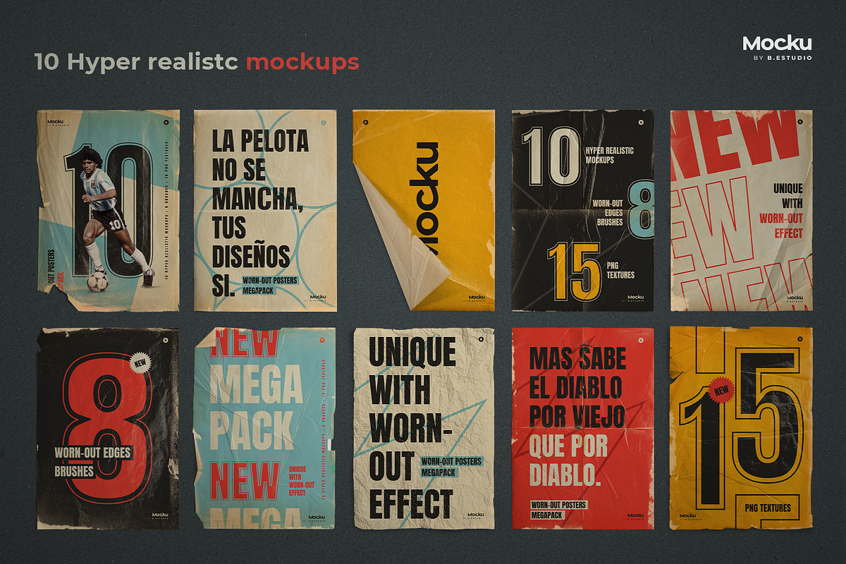Vintage Papers Bundle, a Texture Graphic by Mocku (Photo 4 of 14)