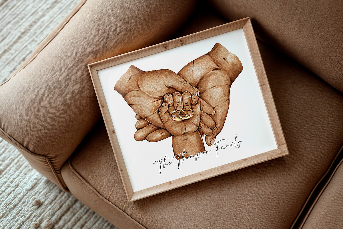 Family Hands with Wedding Rings, a Person Illustration by EkaterinaViArt (Photo 2 of 5)