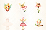 Fairy Garden Watercolor Clipart, an Illustration by CrexoraLab (Thumbnail 5 of 5)
