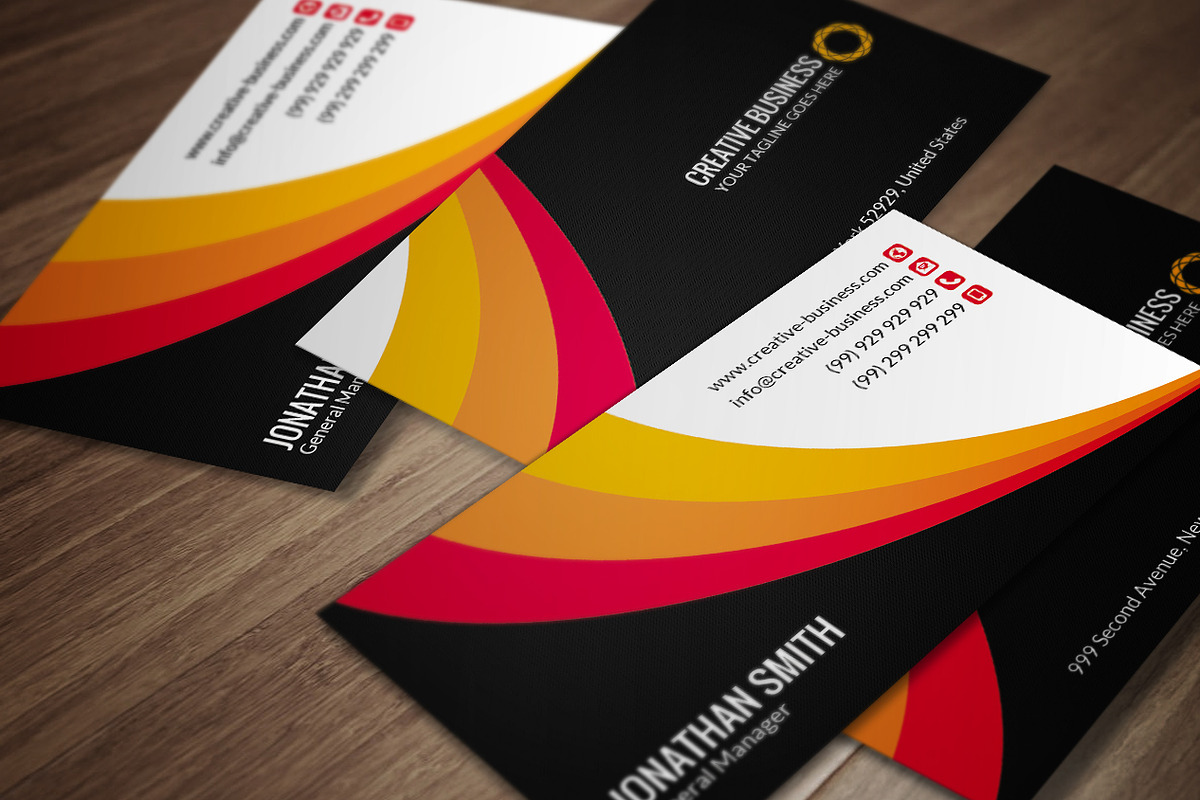 Corporate Bisiness Card CM034, a Business Card Template by annozio (Photo 1 of 4)