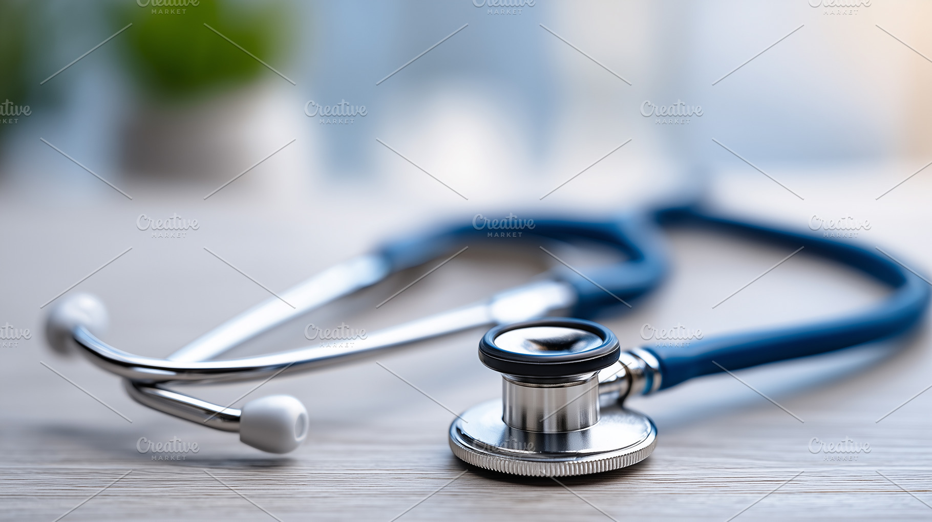Close up of a stethoscope on a wood, a Health & Medical Photo by MistyDay