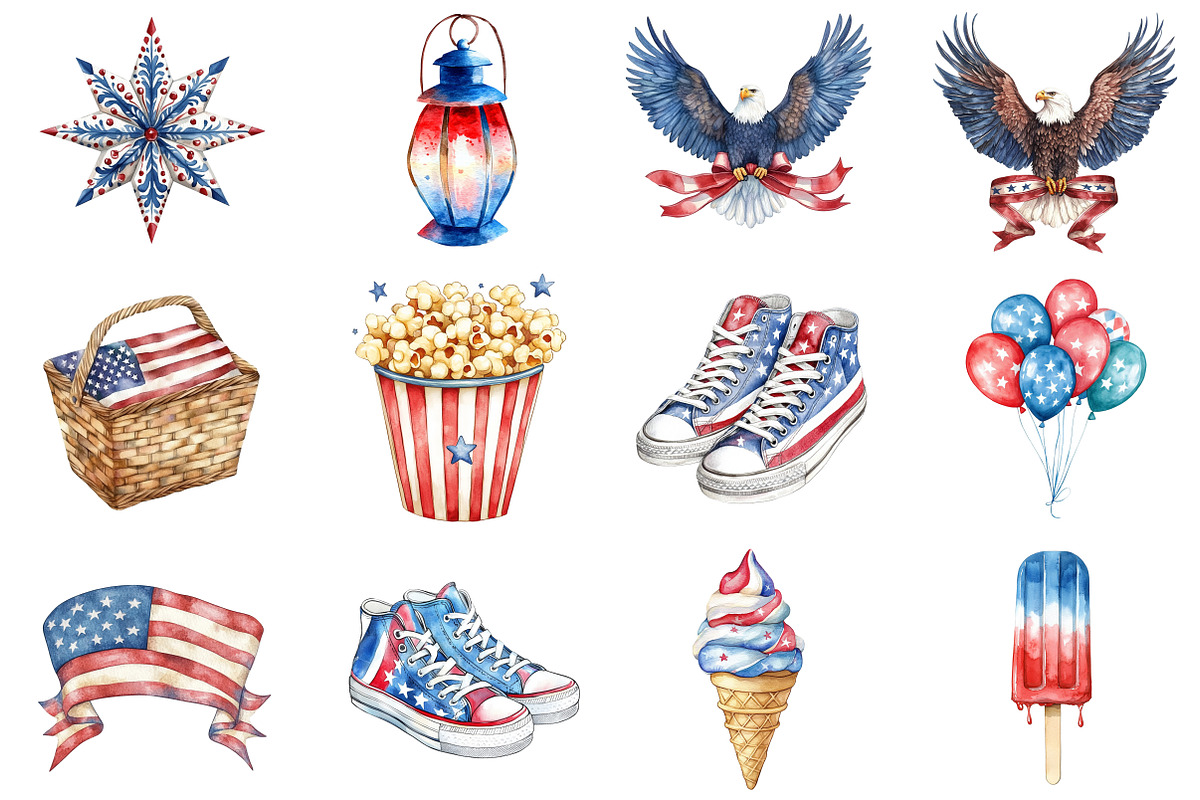 4th of July Sublimation Clipart, a Seasonal Illustration by CitraGraphics (Photo 2 of 6)