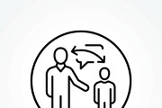 33 Networking Partnership Icons, an Outline Icon by adenpinkstore (Thumbnail 7 of 14)