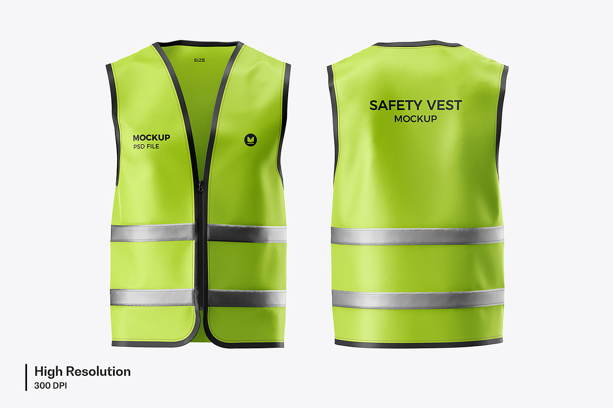 Safety Vest Uniform Mockup, an Apparel Mockup by RamStudio2 (Photo 7 of 15)