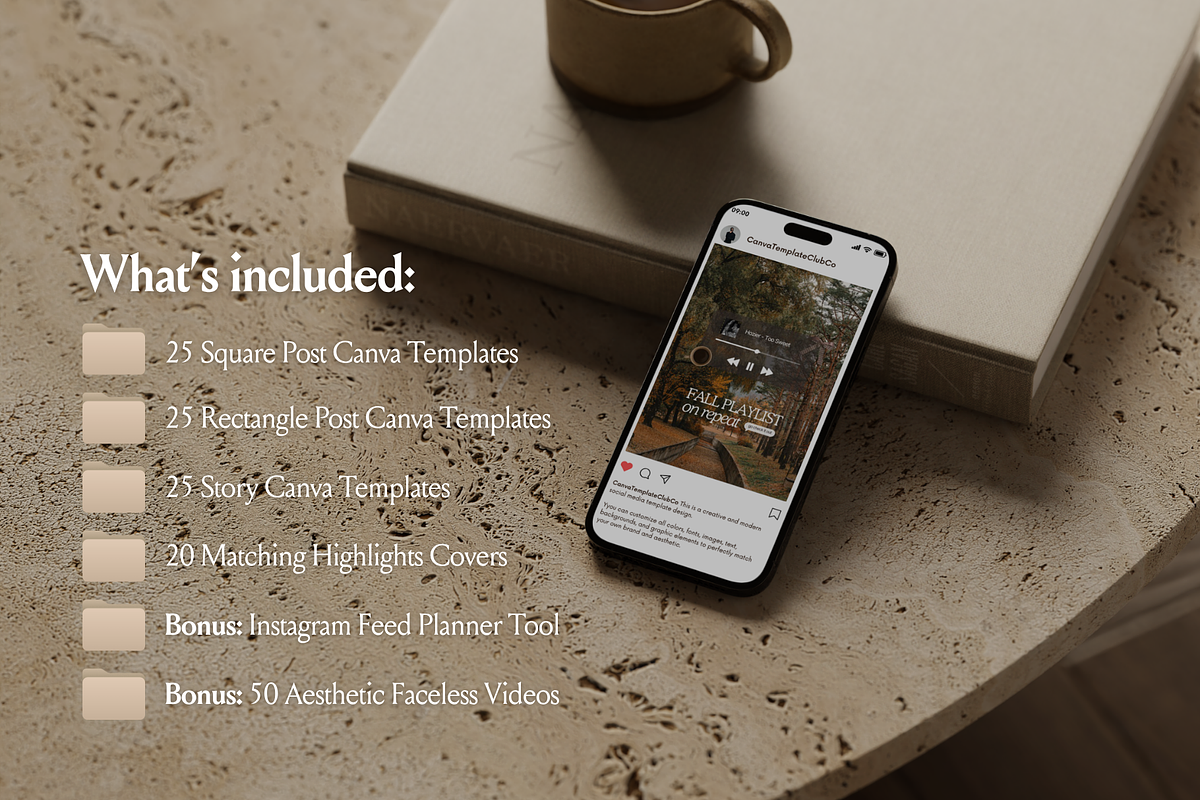 Brown Social Templates for Creators, a Social Media Template by CanvaTemplateClubCo (Photo 12 of 16)