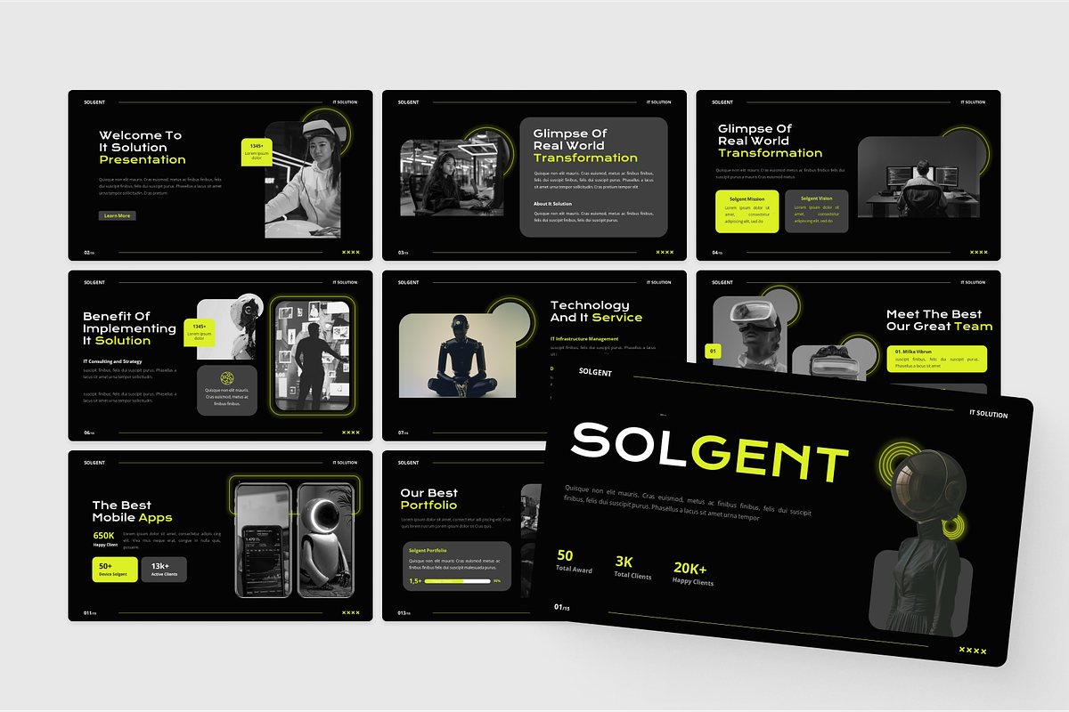 IT Solution Google Slide, a Presentation Template by SquidPixey (Photo 4 of 6)