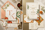 Tropical Marigold Wedding Invite, a Card Template by OORH Designs (Thumbnail 1 of 3)