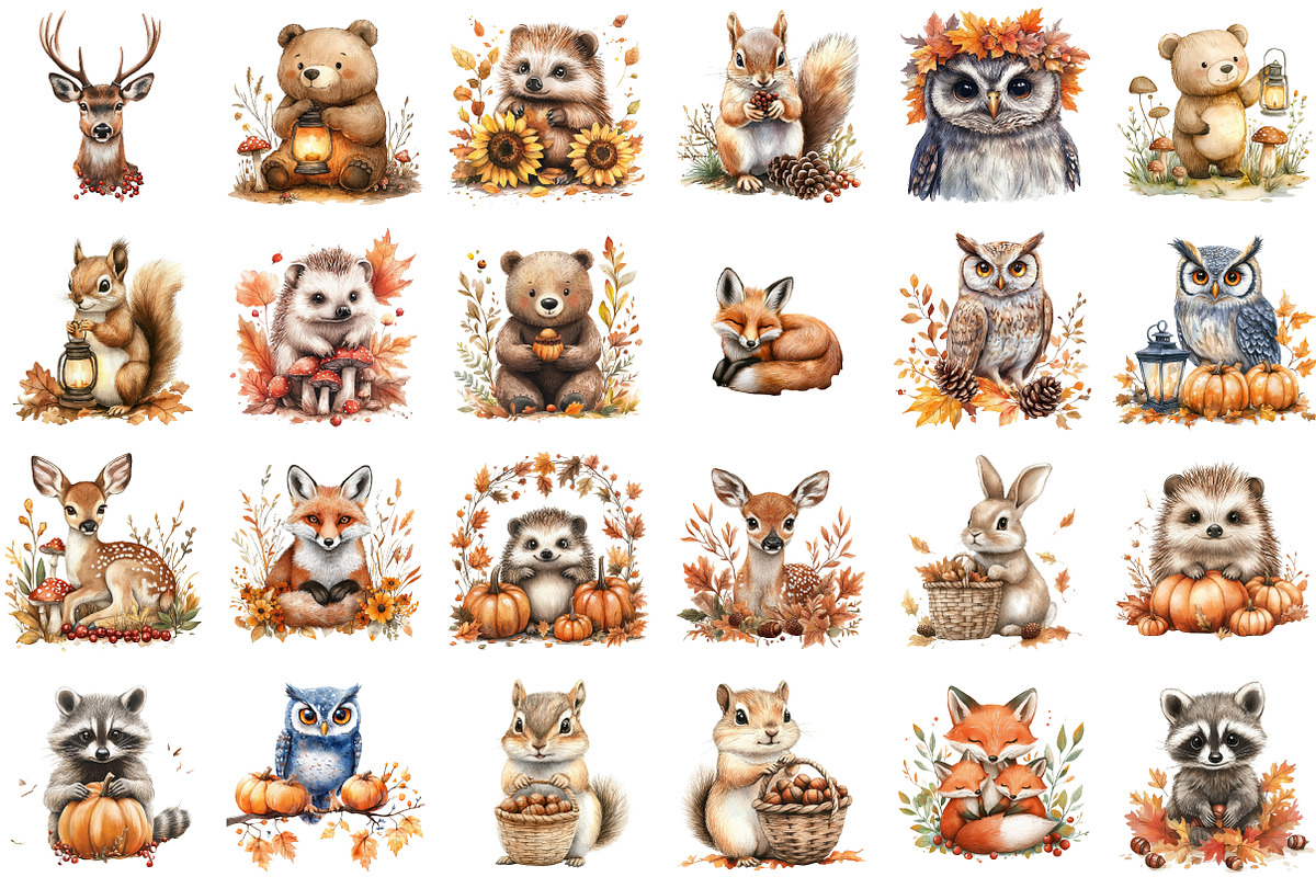 Autumn Forest Compositions Animals P, an Illustration by Sublimation Artist (Photo 2 of 6)