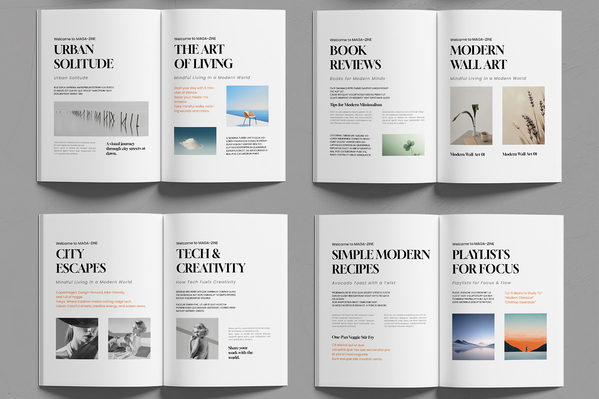 Modern Magazine Layout Template preview 3