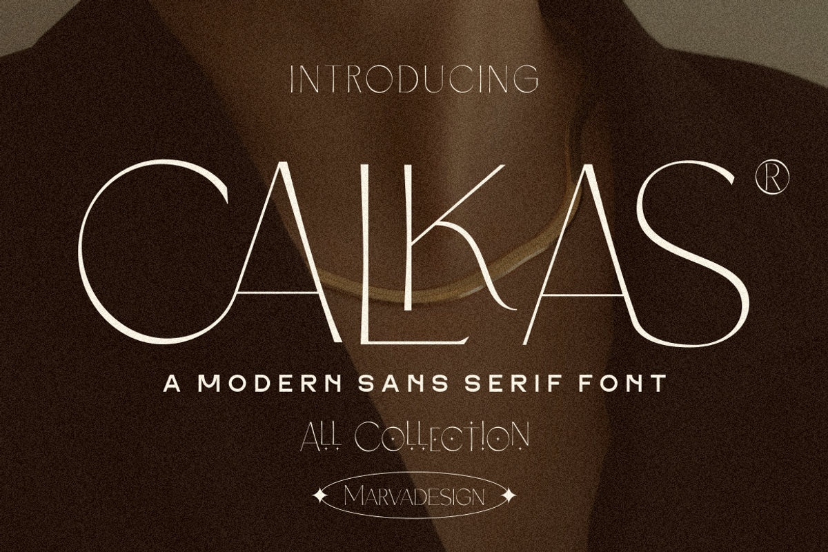 Calkas - A Modern Sans Serif, a Sans Serif Font by Marvadesign (Photo 1 of 6)