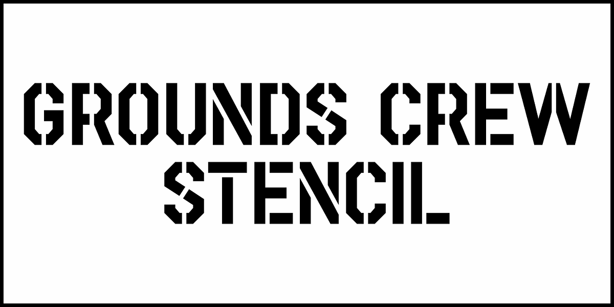 Grounds Crew Stencil JNL, a Font by Jeff Levine Fonts (Photo 2 of 5)