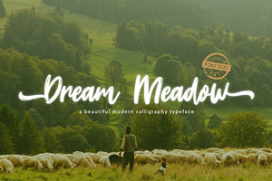 Dream Meadow Script, a Script Font by khurasan
