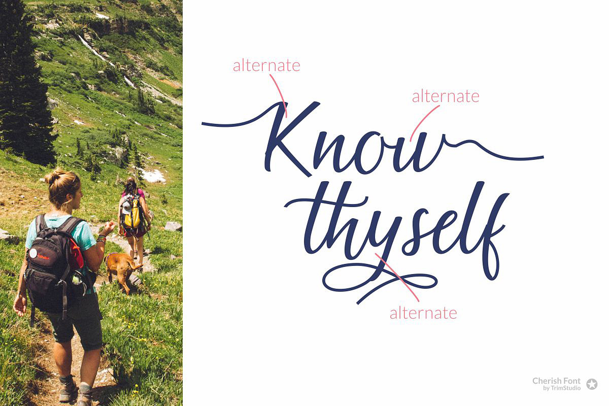 Cherish Modern Script Font Set, a Script Font by TrimStudio (Photo 6 of 11)