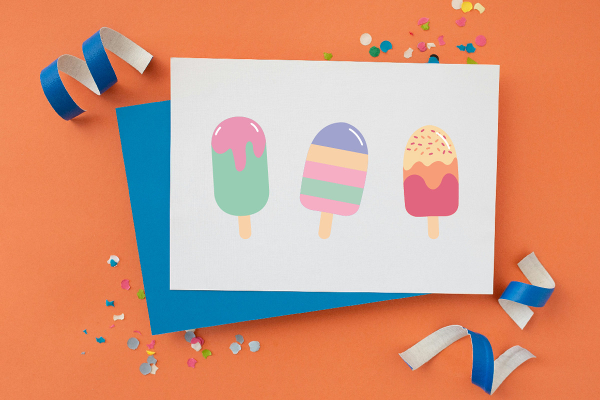 12 Colorful Popsicle Vector Set, a Food Illustration by jongcreative (Photo 3 of 4)
