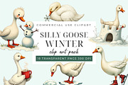 Silly Goose Winter Clipart PNG, an Object Graphic by Printable Pretty Studio (Thumbnail 2 of 5)