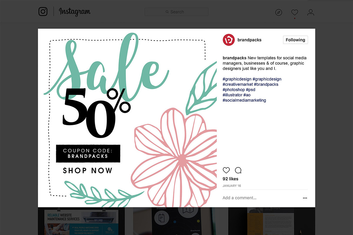 Spring Social Media Templates Pack, a Social Media Template by BrandPacks (Photo 8 of 16)
