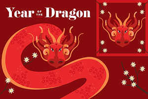 Year of the Dragon, an Animal Illustration by @JennyPaintsWithPixels
