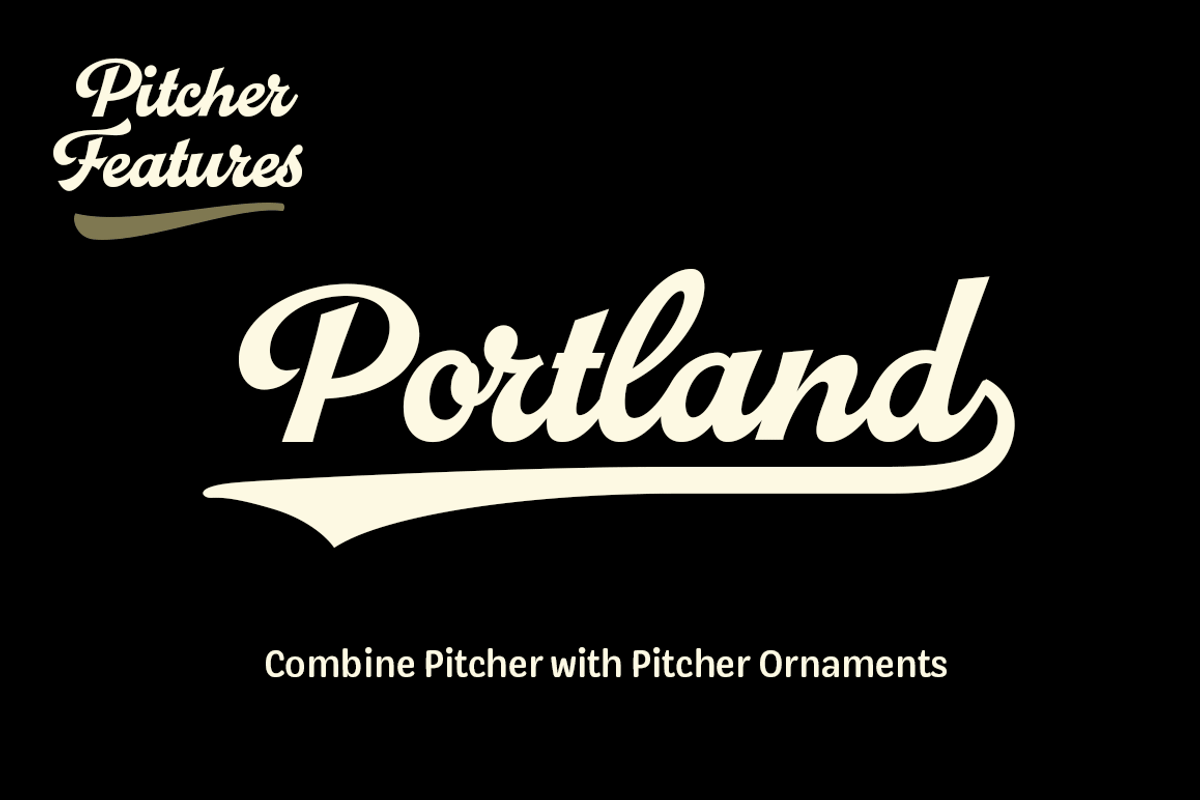 Pitcher - baseball script, a Script Font by Fenotype (Photo 9 of 12)