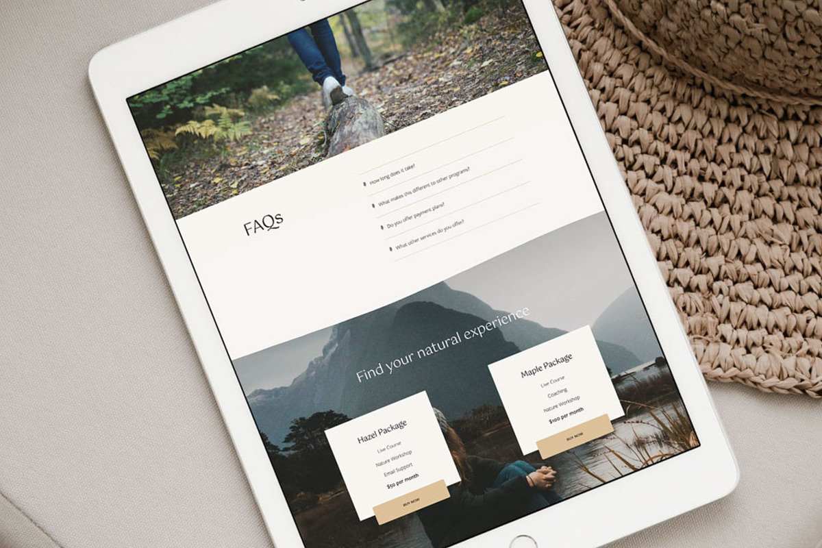 Eco Sustainable Nature Website, a Squarespace Template by CreativeWilderness (Photo 3 of 11)