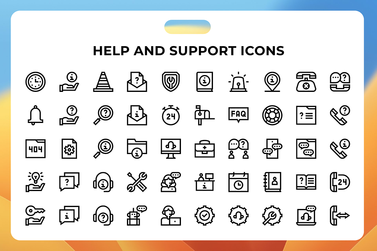 Help And Support Icons, an Icon by Wencory