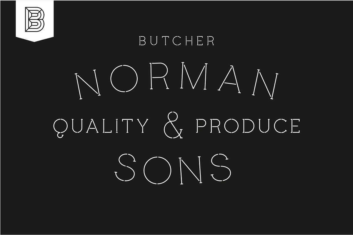 Butcher Typeface, a Font by Studio Bayley (Photo 1 of 7)