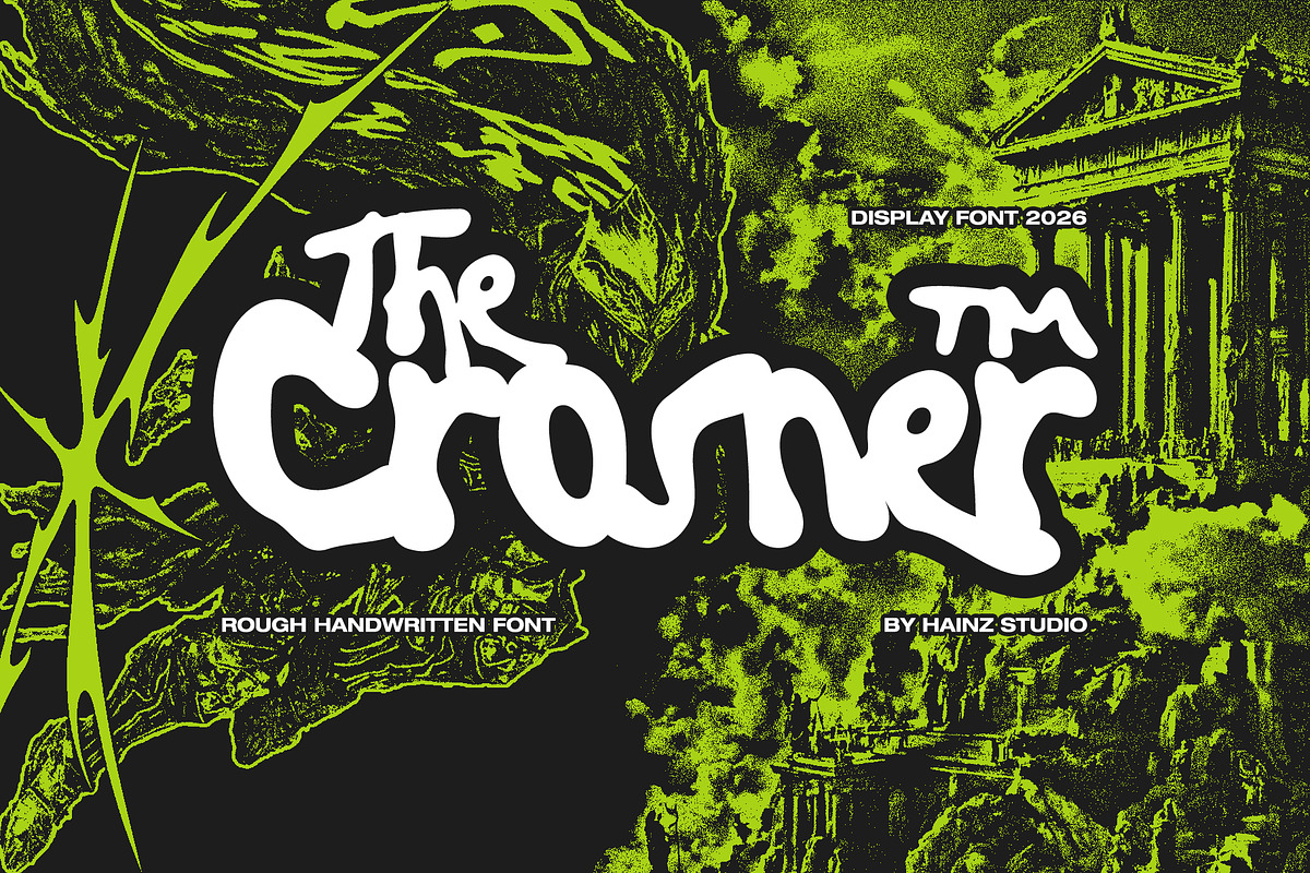 Crosner – Rough Handwritten Font, a Handwritten Font by Hainz Studio (Photo 1 of 11)